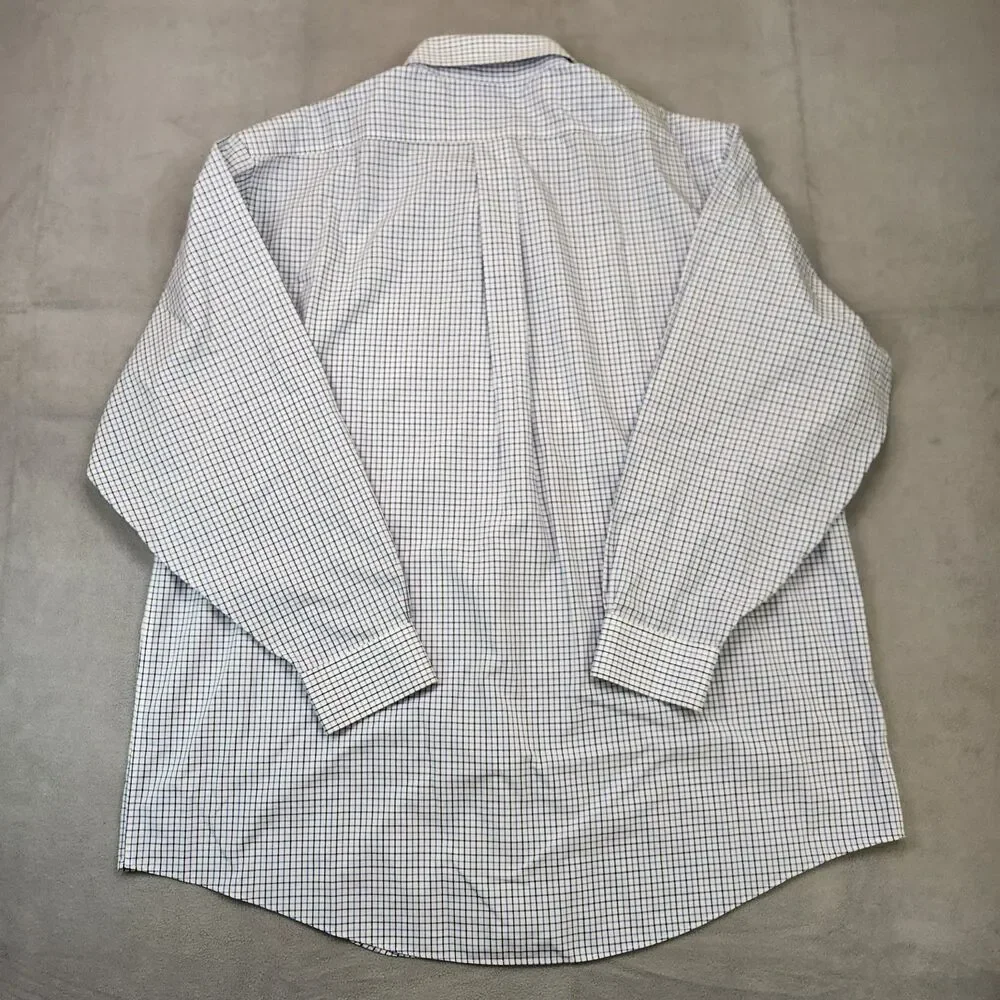 Brooks Brothers 346 Dress Shirt Men's 18-4/5 Check‎ Non-Iron Long Sleeve Button